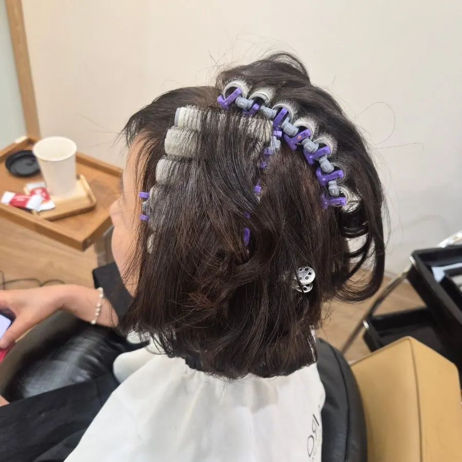 Side view of the full-looking bob after the cut