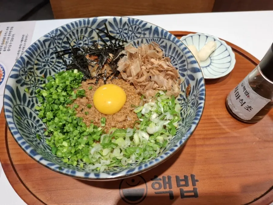 Crispy fried gara-age chicken and warm udon