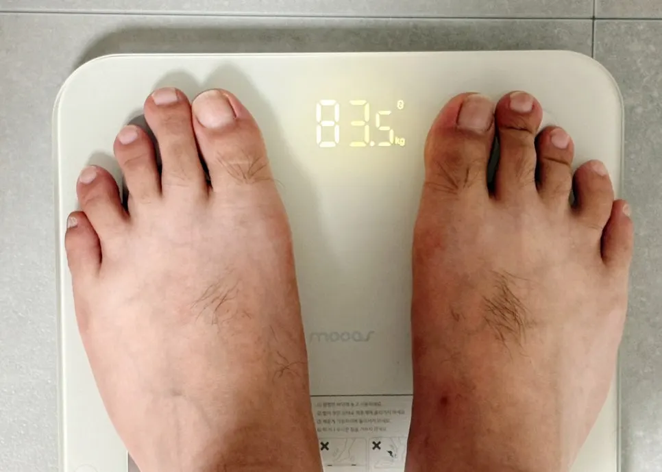 83kg대 체중계 기록
