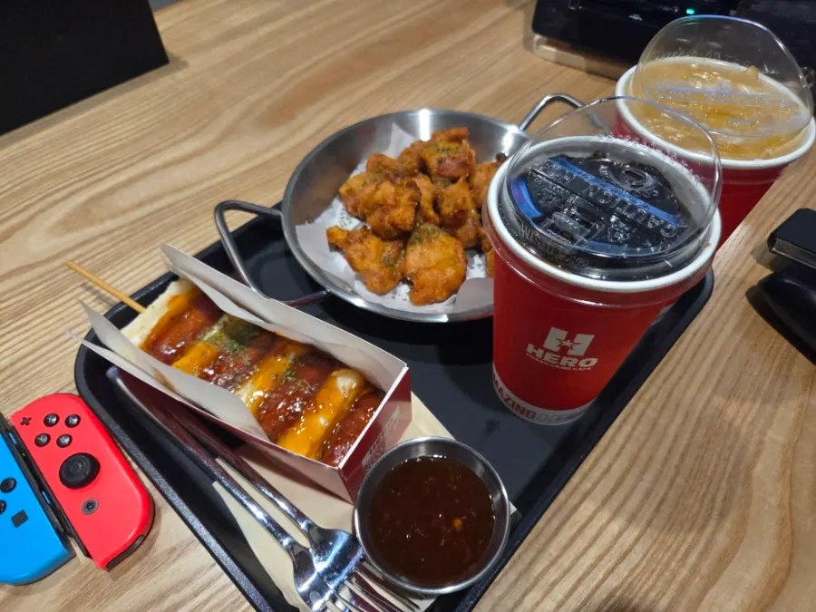 주문한 치킨 한 접시