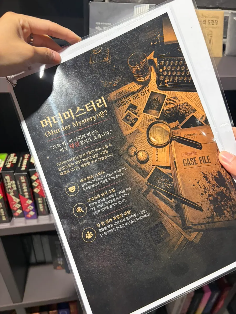Corner display of detective games