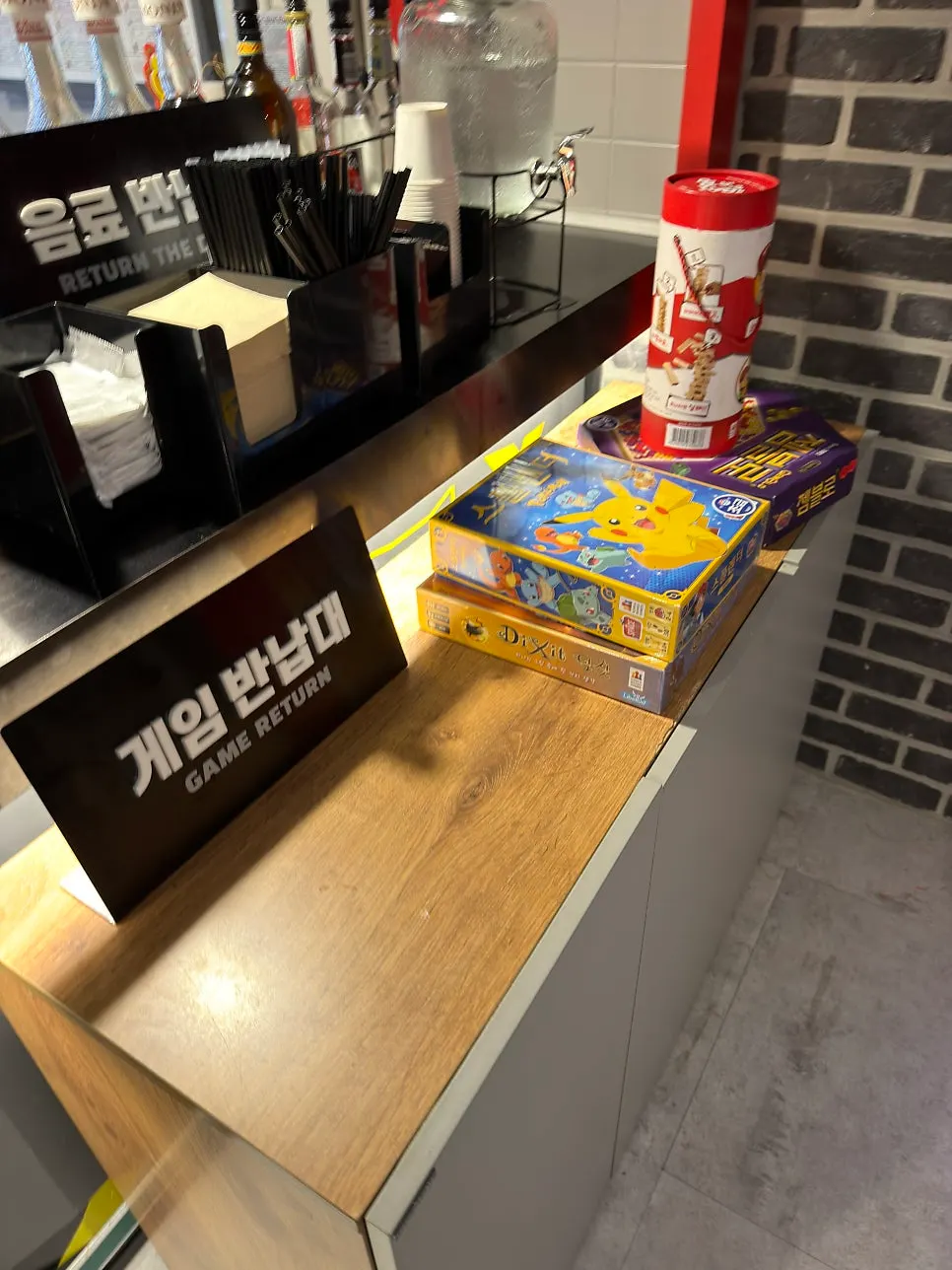 Area around the counter at Hero Board Game Cafe Nowon Branch