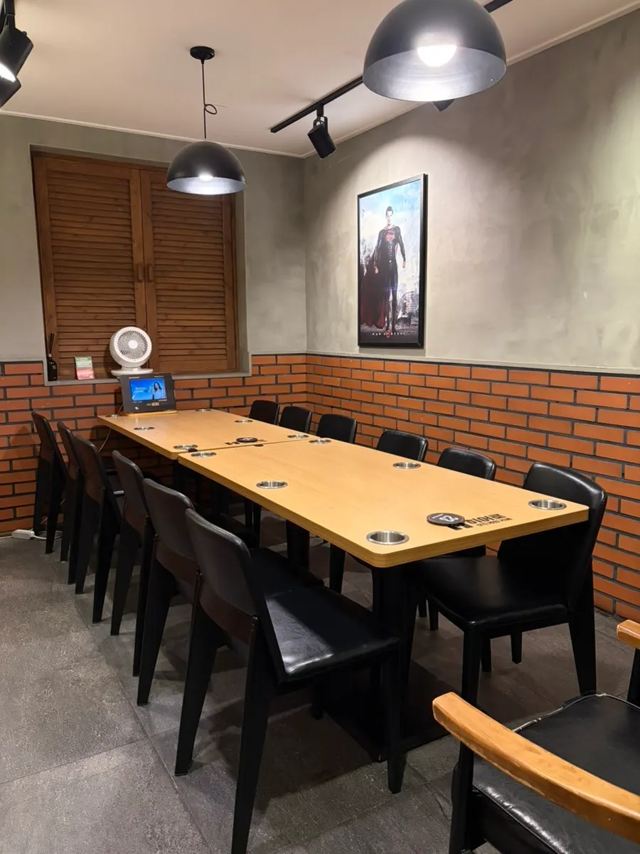 Seating area for playing games at Hero Board Game Cafe