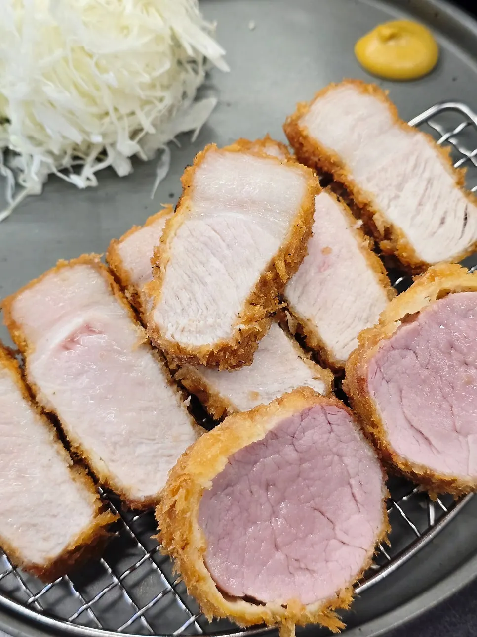 Miso soup served with the tonkatsu