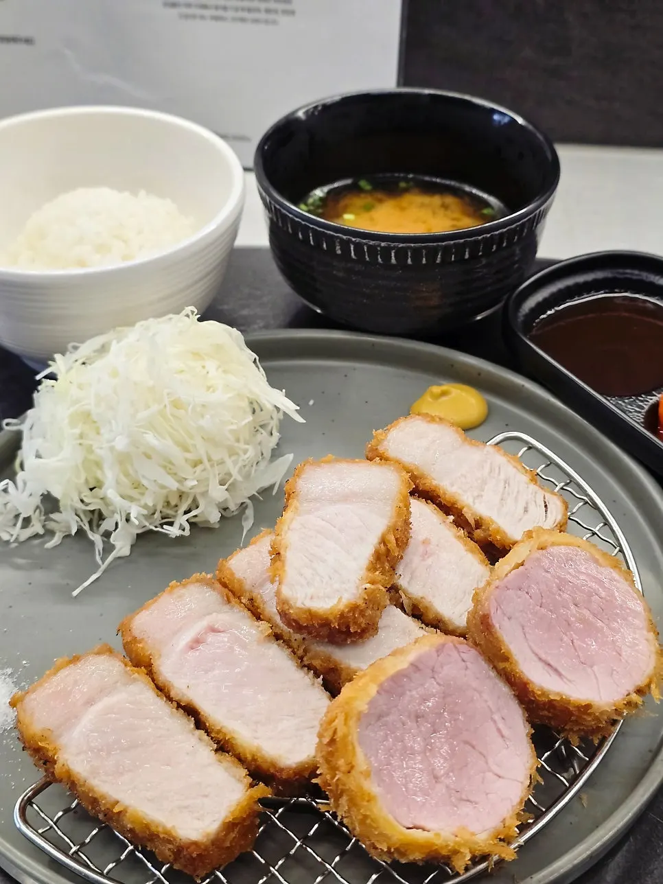 Assorted katsu plate with truffle oil added