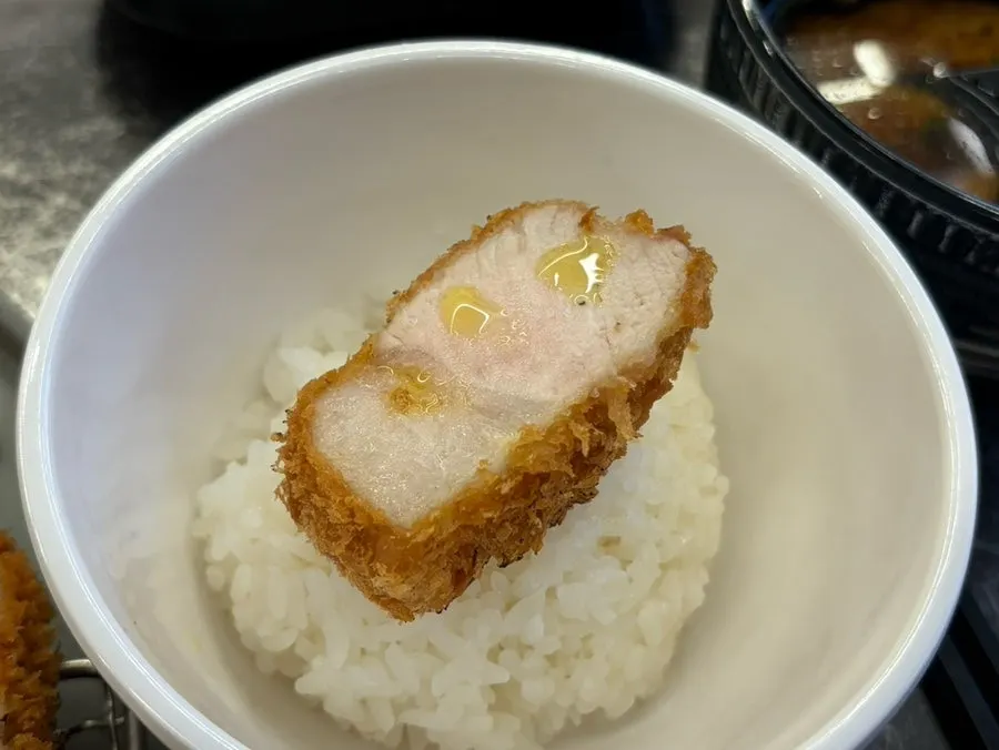 Jeju black pork sang loin katsu with layered fat