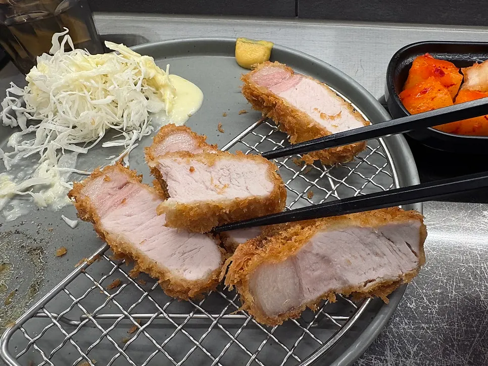 Tonkatsu meal set served with rice