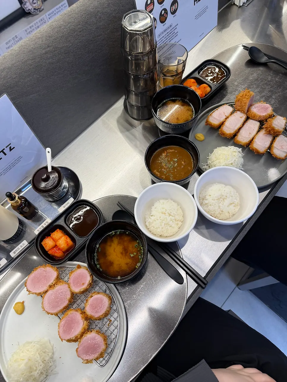YBD hirekatsu and assorted katsu ordered on the table