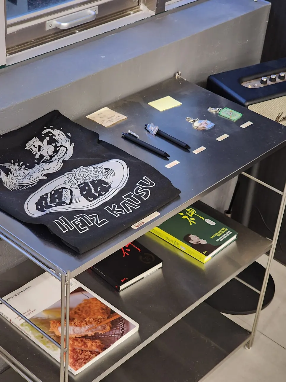 Aprons hanging at each seat