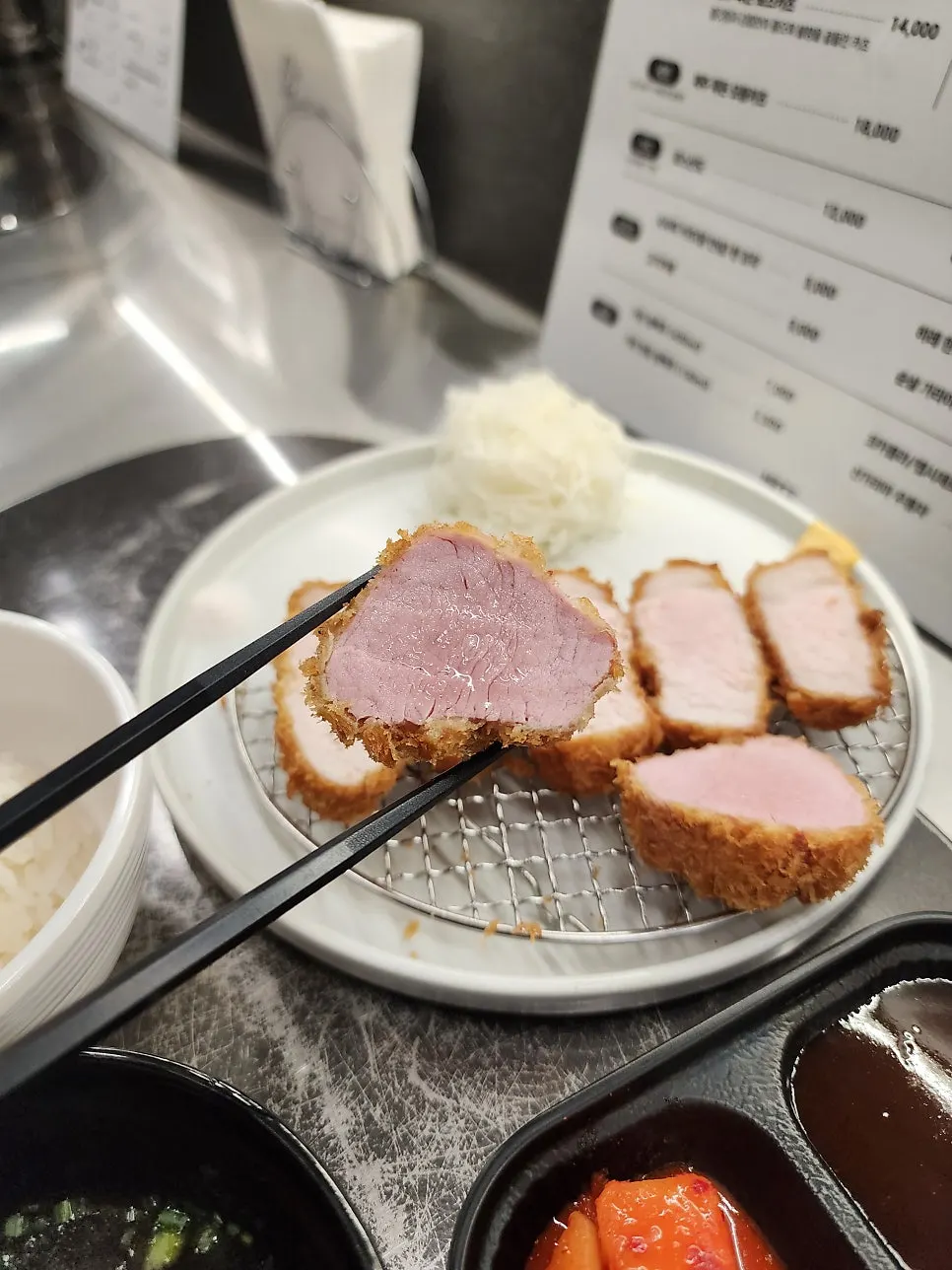 A piece of thin-coated YBD loin katsu
