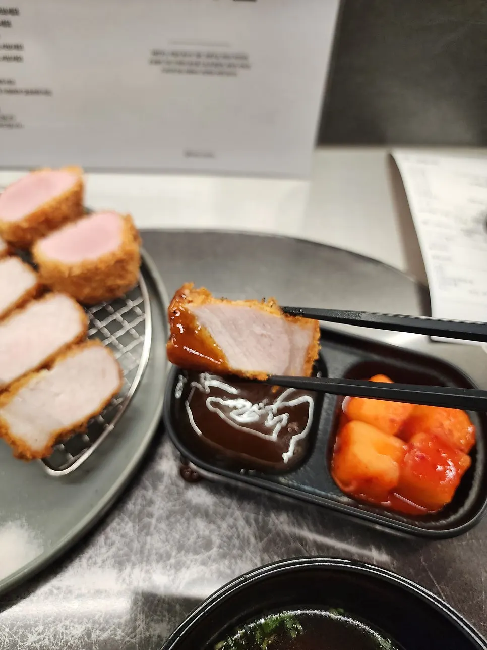 Katsu dipped in salt
