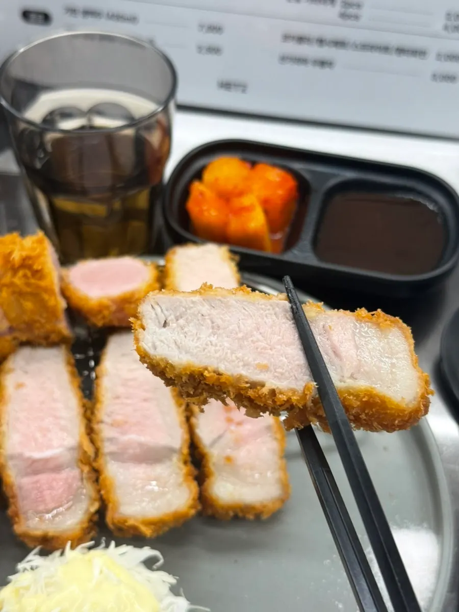 Table with black pork loin katsu and YBD katsu together