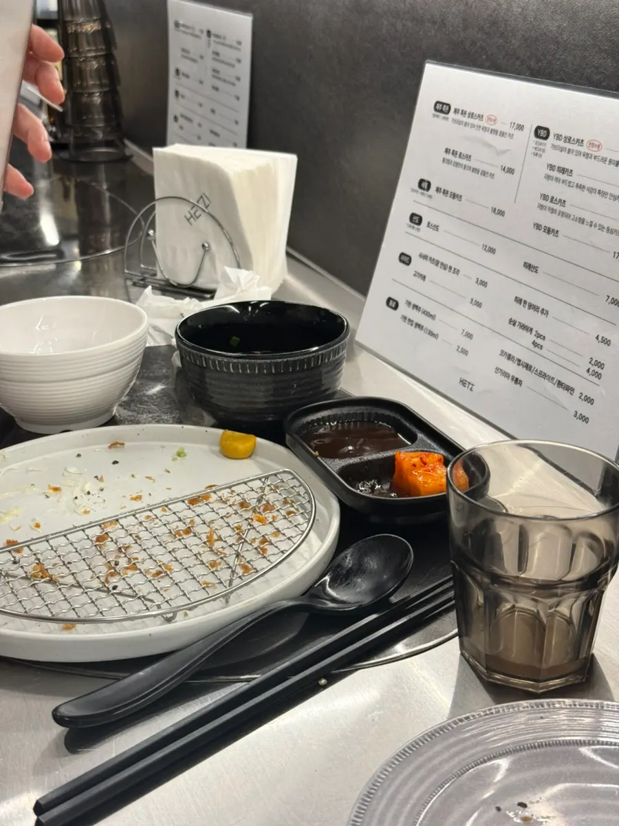 Final table setting after comparing cuts of katsu