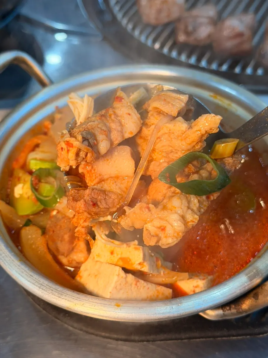 Black pork stew packed generously with meat