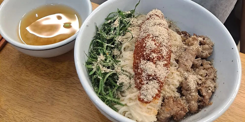 A plate of herring roe bibim noodles