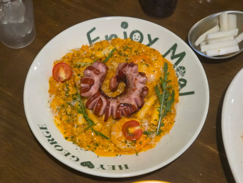 A plate of jambalaya risotto