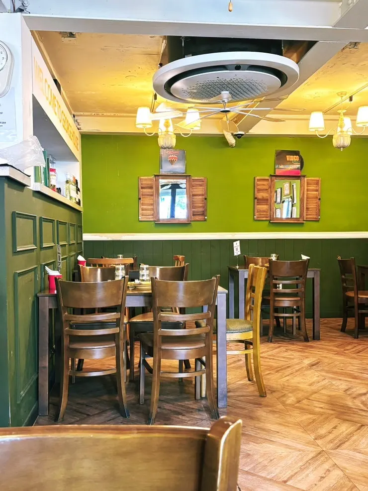 Food being prepared in Hey Joji's open kitchen