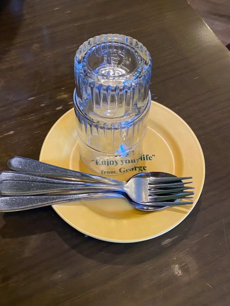 Table setup with QR ordering instructions