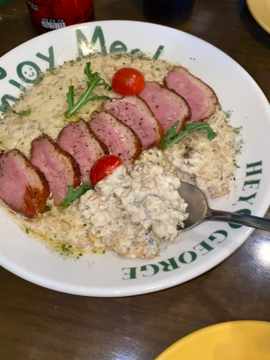 The rich Duck Truffle Cream Risotto
