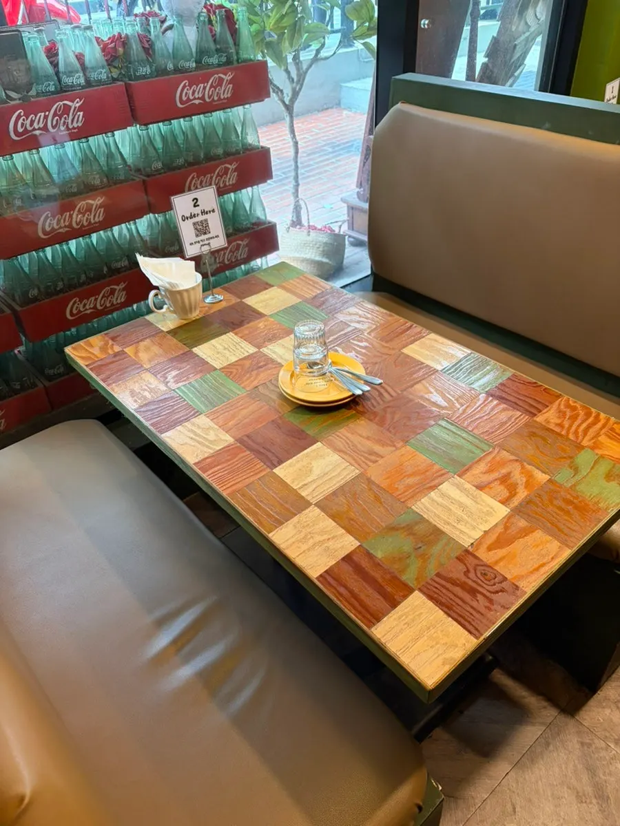 Casual interior at one side of Hey Joji
