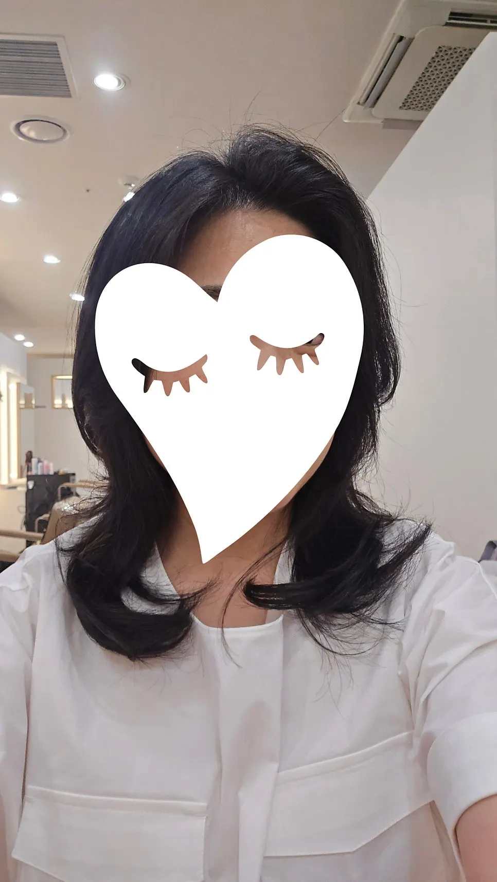 Side view of the style after the design cut