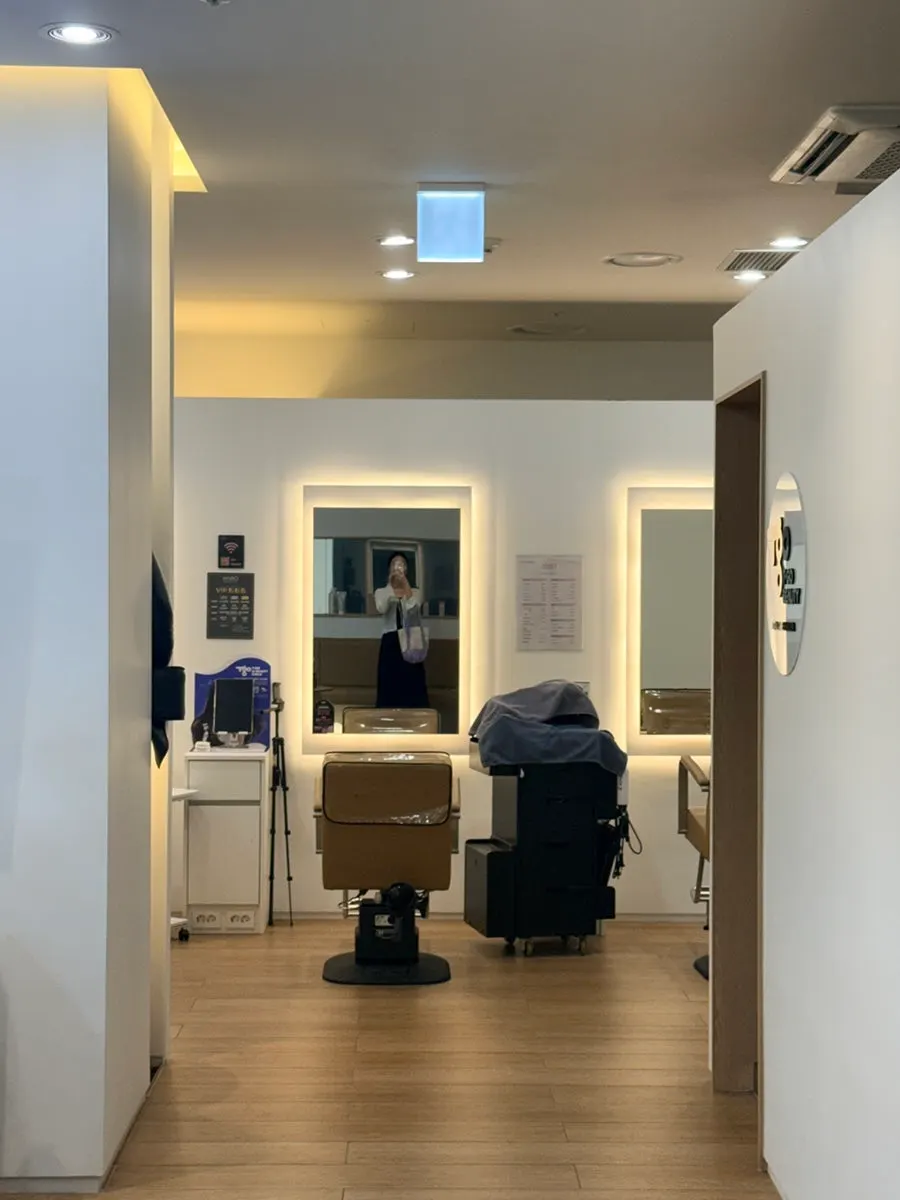 Private seating area separated within the salon