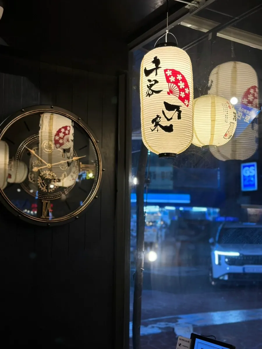 Detail of anime-themed decor inside Hiku