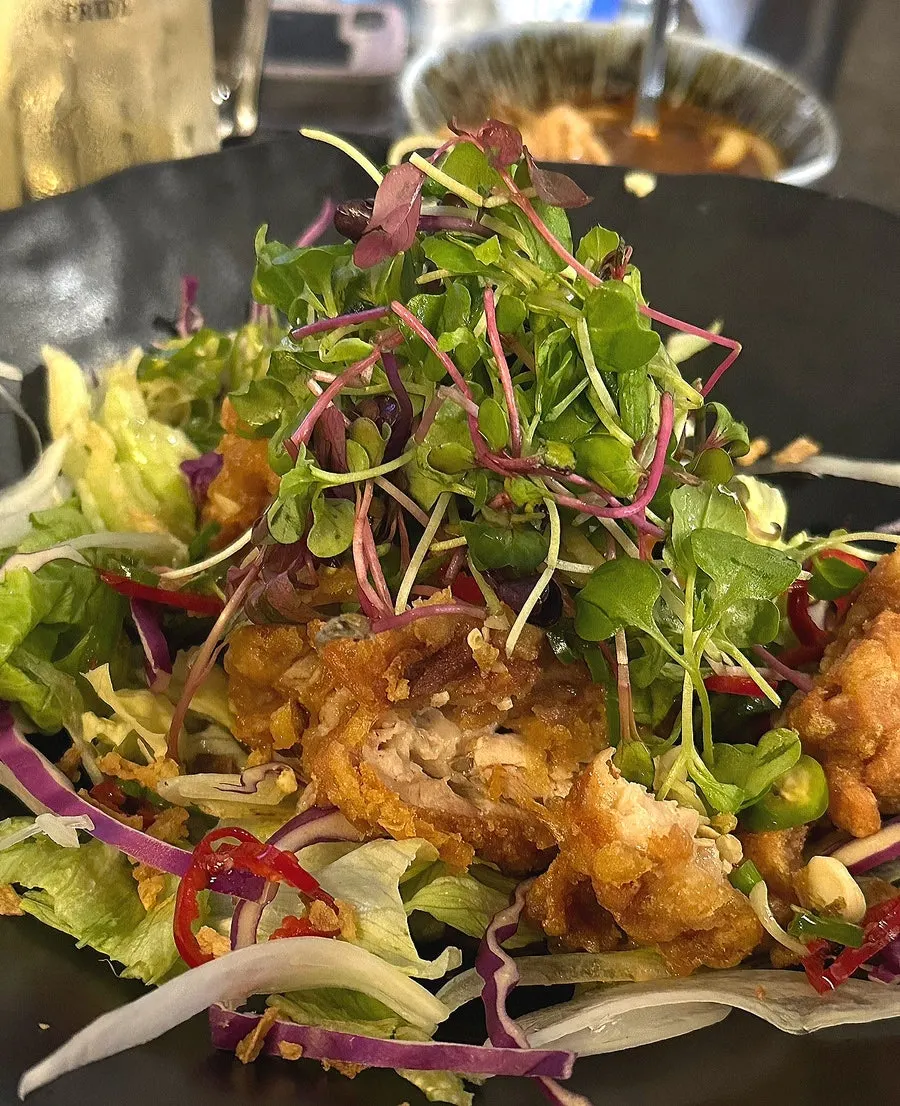 Close-up of fried chicken in the yurinji