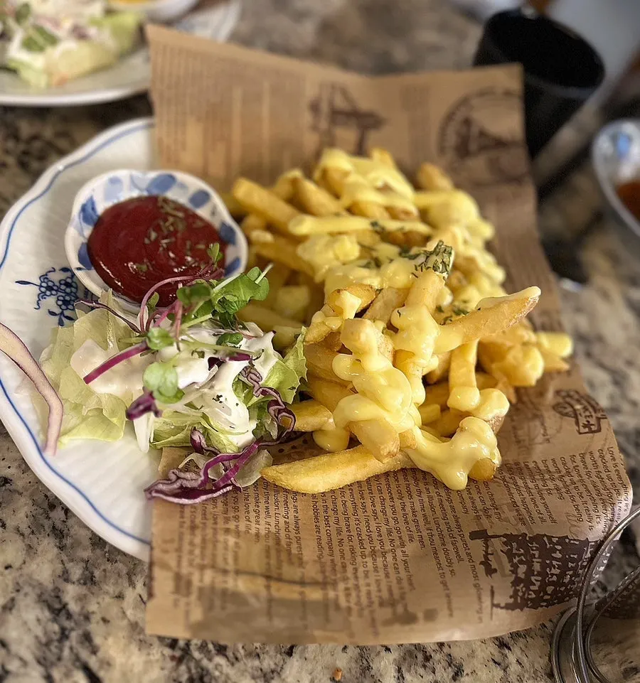 A plate of butter fries at Hiku