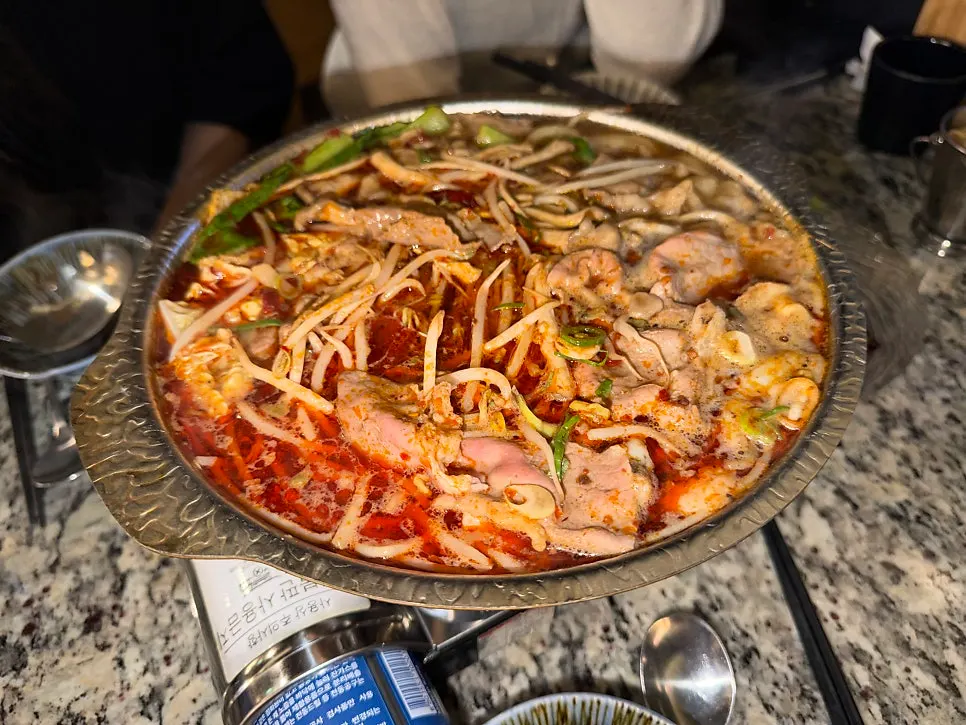 Sichuan beef brisket mala hot pot bubbling away