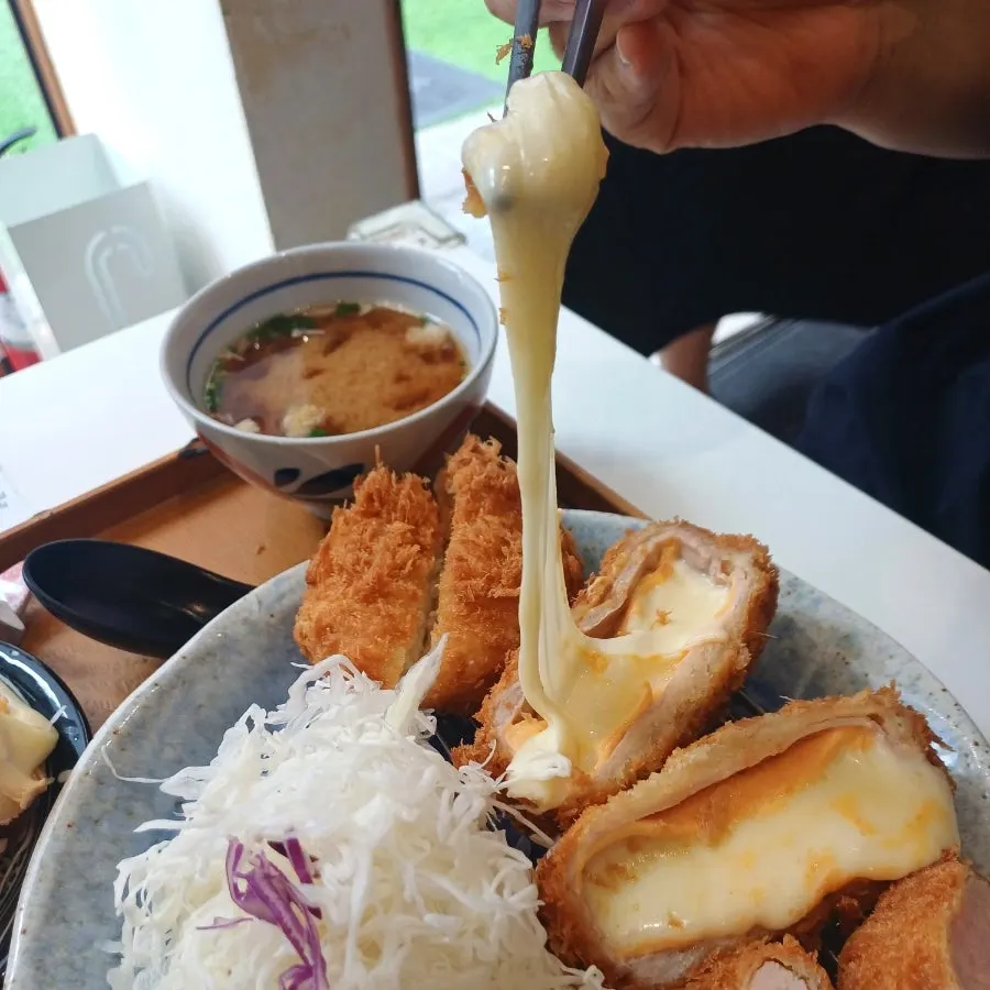 Representative table spread of tonkatsu at Himawari Yangju Okjeong Main Branch