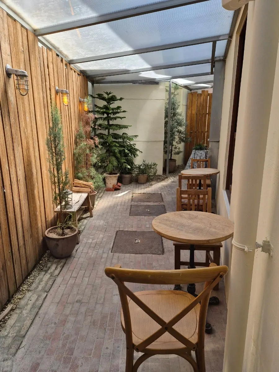 Hippy's outdoor seating with a European feel