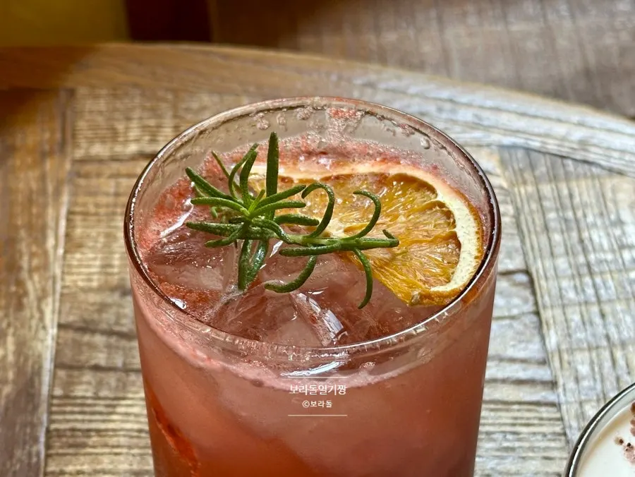 Hippy's plum ade with its pretty reddish color