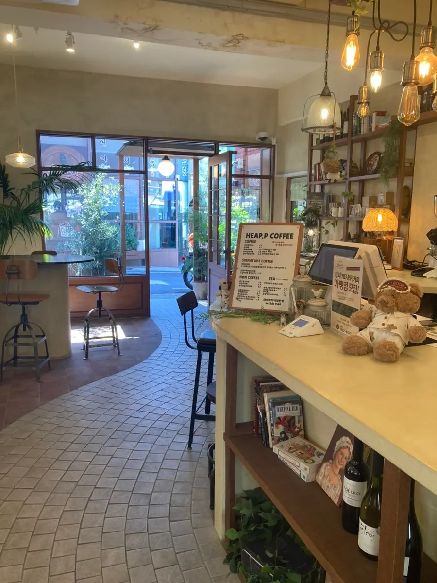 Interior of the Hippy café