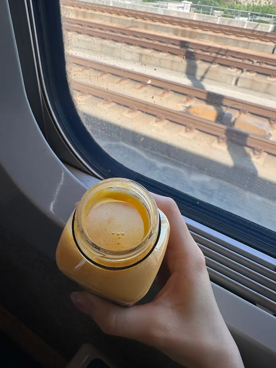 A thick sip of sweet pumpkin milk