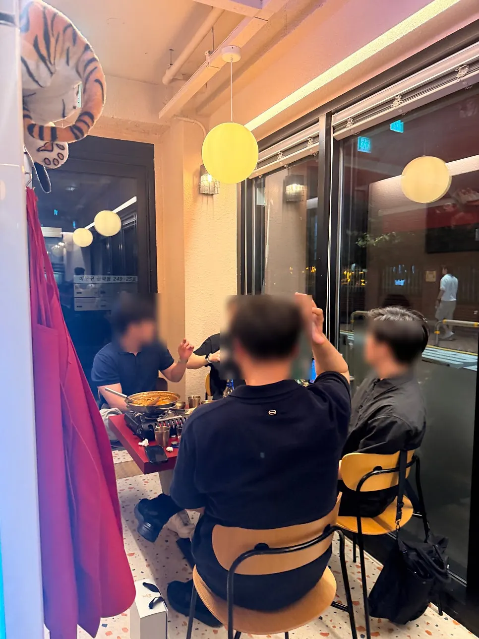 Casual interior of the Korean restaurant