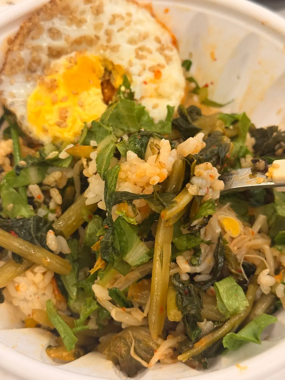 A spoonful of yeolmu bibimbap