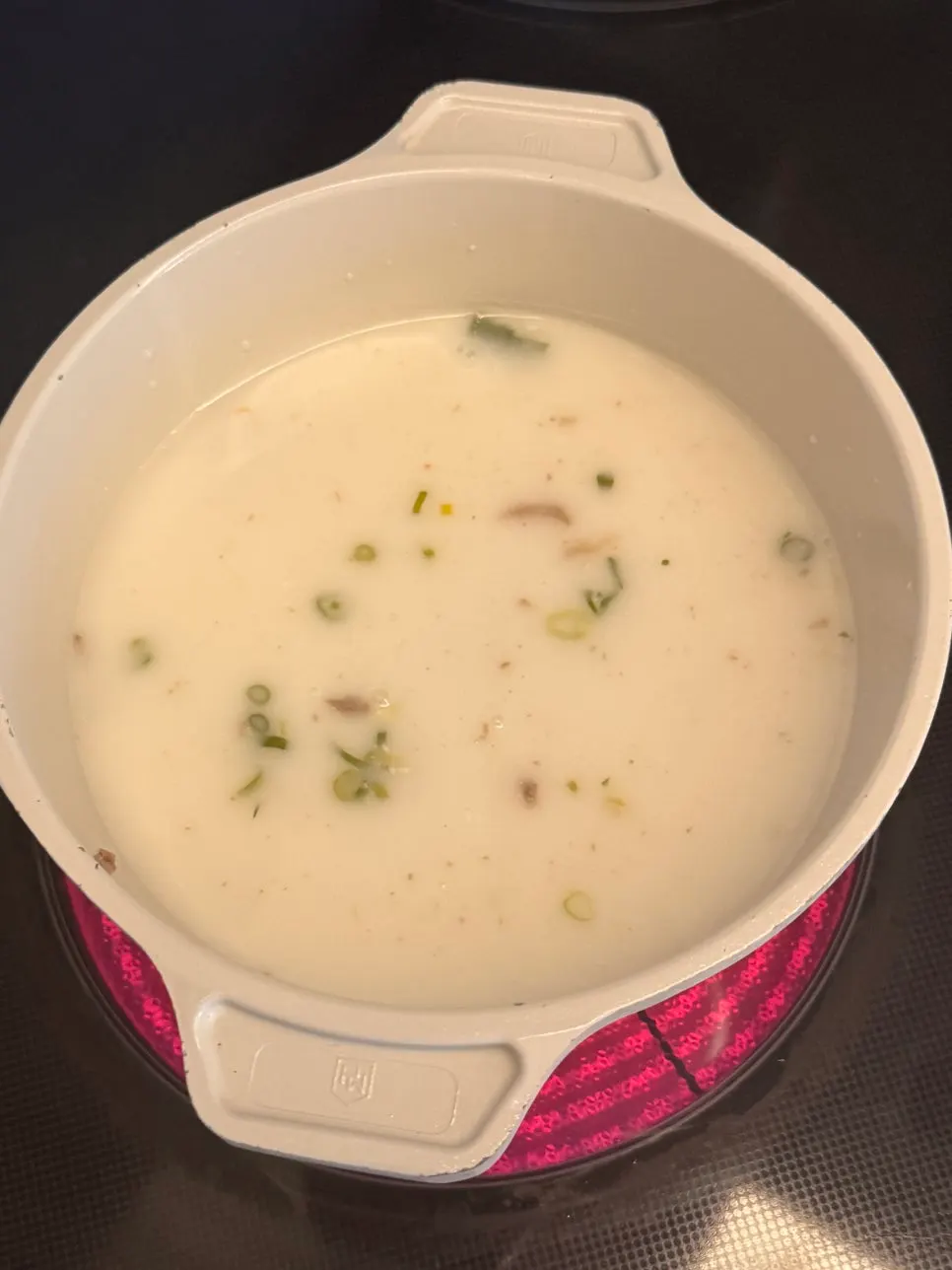 Takeout bone broth soup for the rice dish