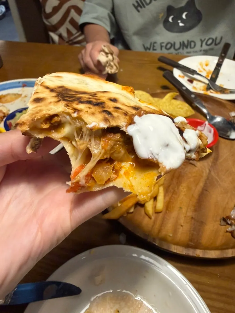 Quesadilla with a cheesy flavor