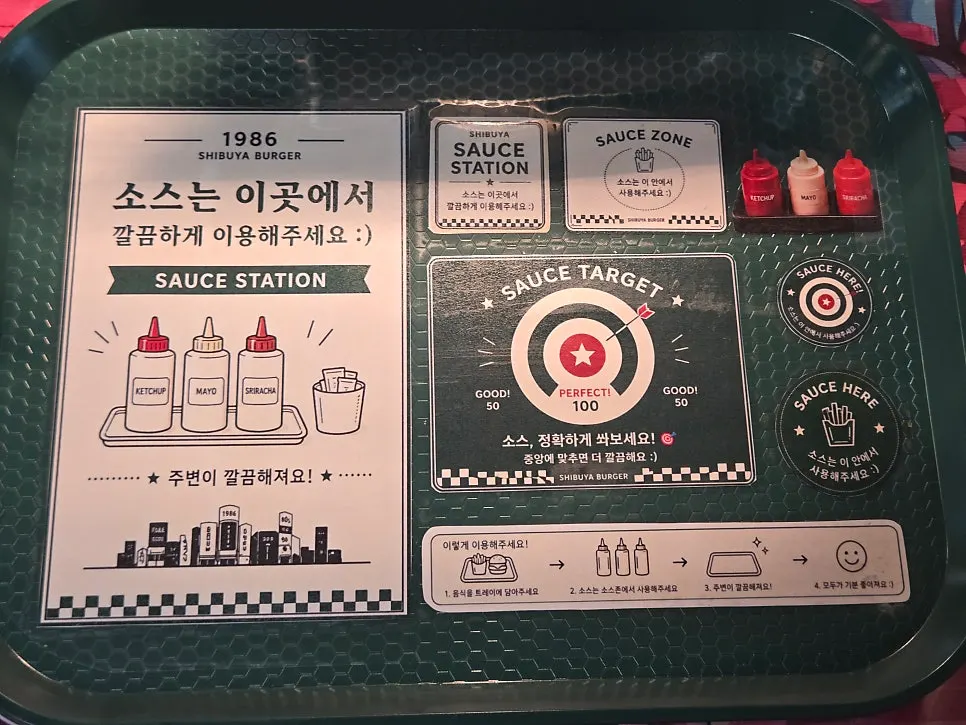Sauce bar with six kinds of dipping sauce