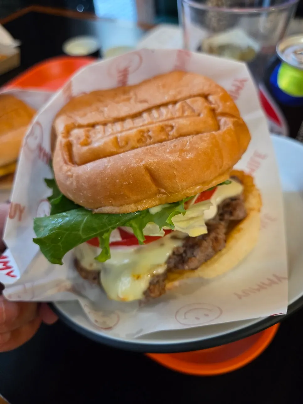 Shibuya Honey Burger on the table