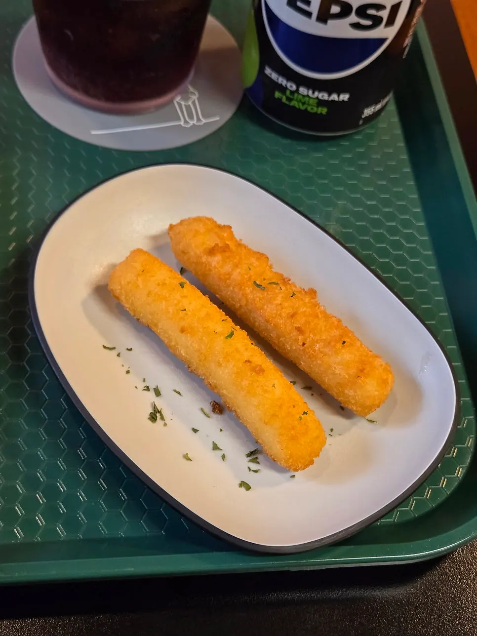 Two cheese sticks received as an event benefit