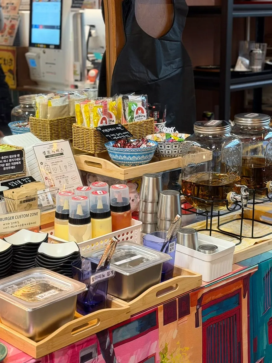 Store interior showing the self-serve bar next to the counter