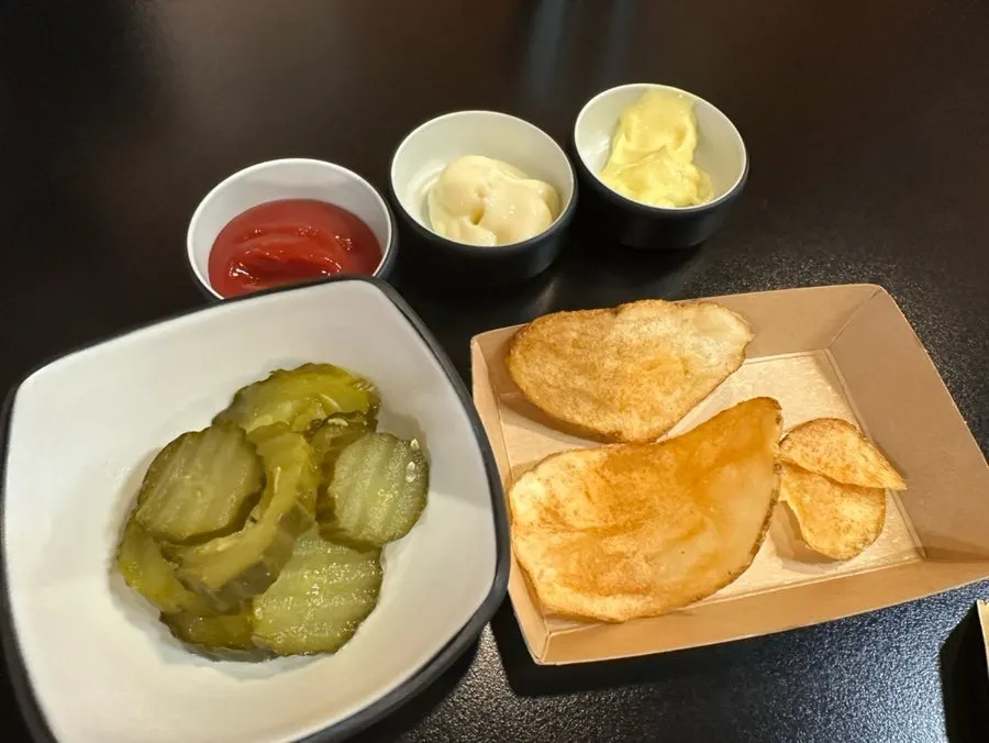 Handmade burger menu with single items and sets