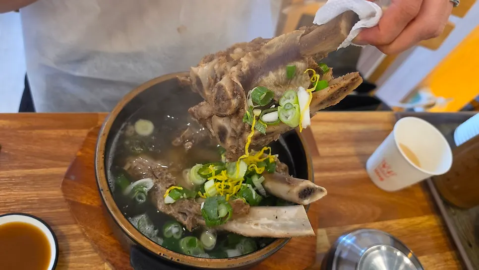 Wang galbi rib bone with thick meat attached