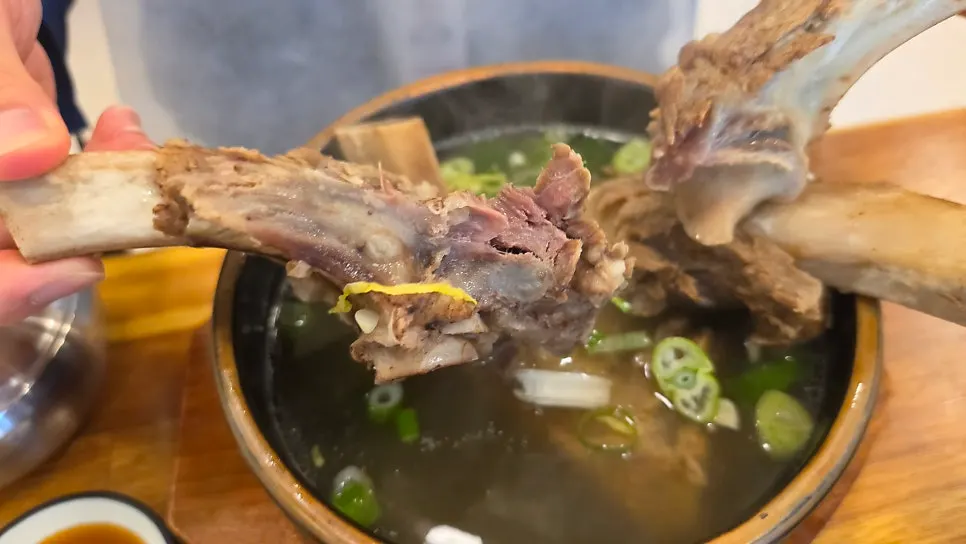 Meat separating smoothly from the bone