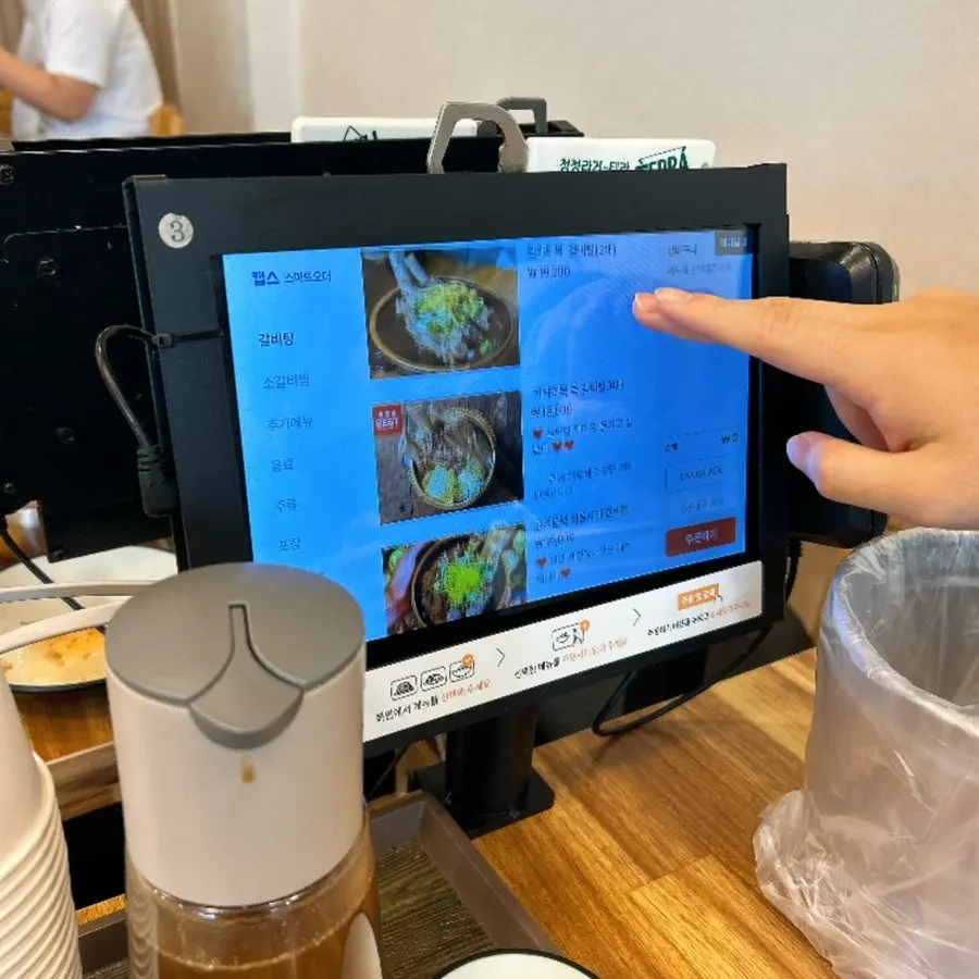 Ordering tablet placed on each table
