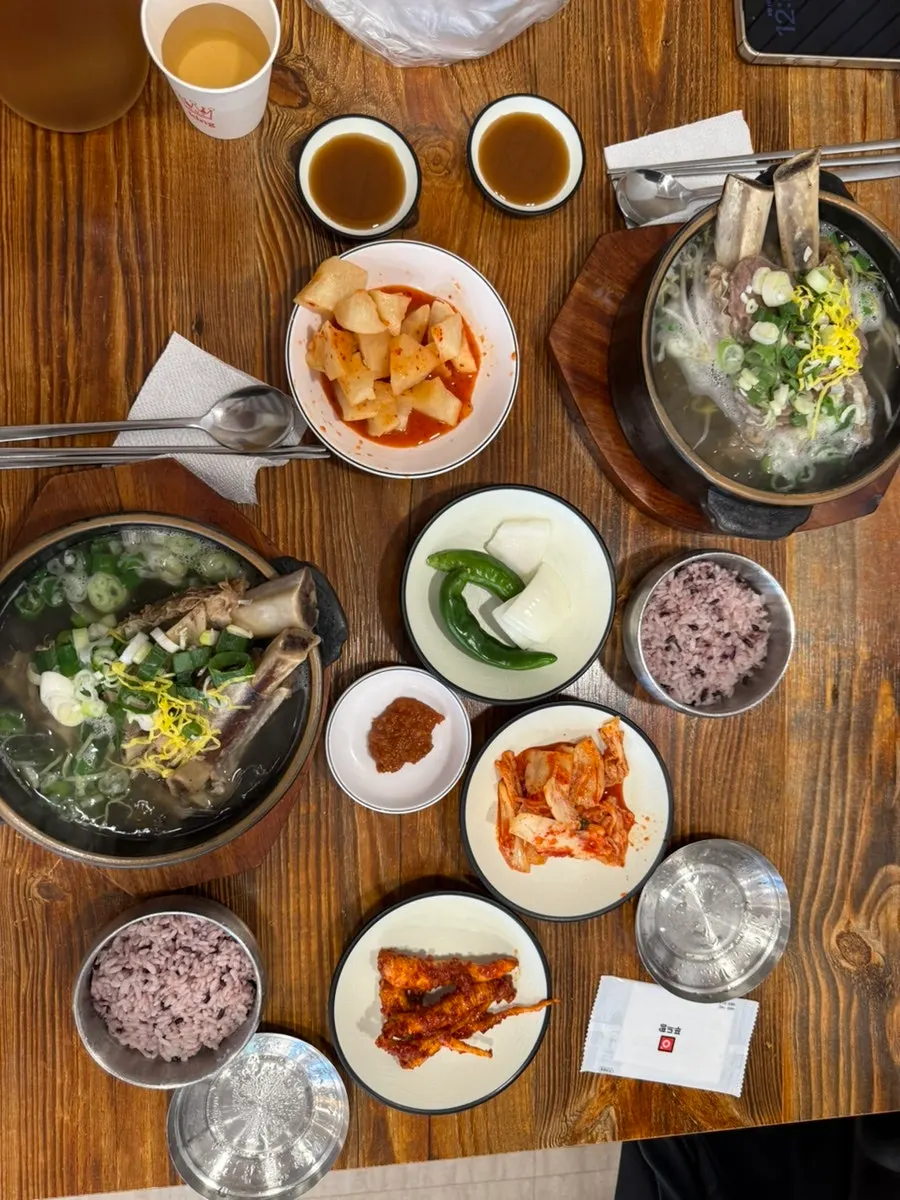 Two hot bowls of galbitang served