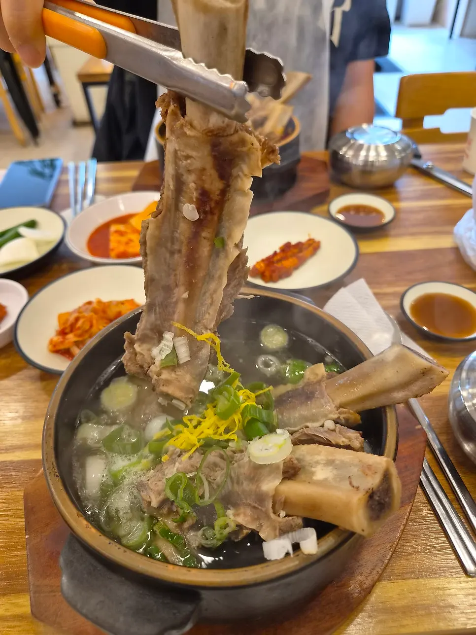 Galbitang with large wang galbi rib bones