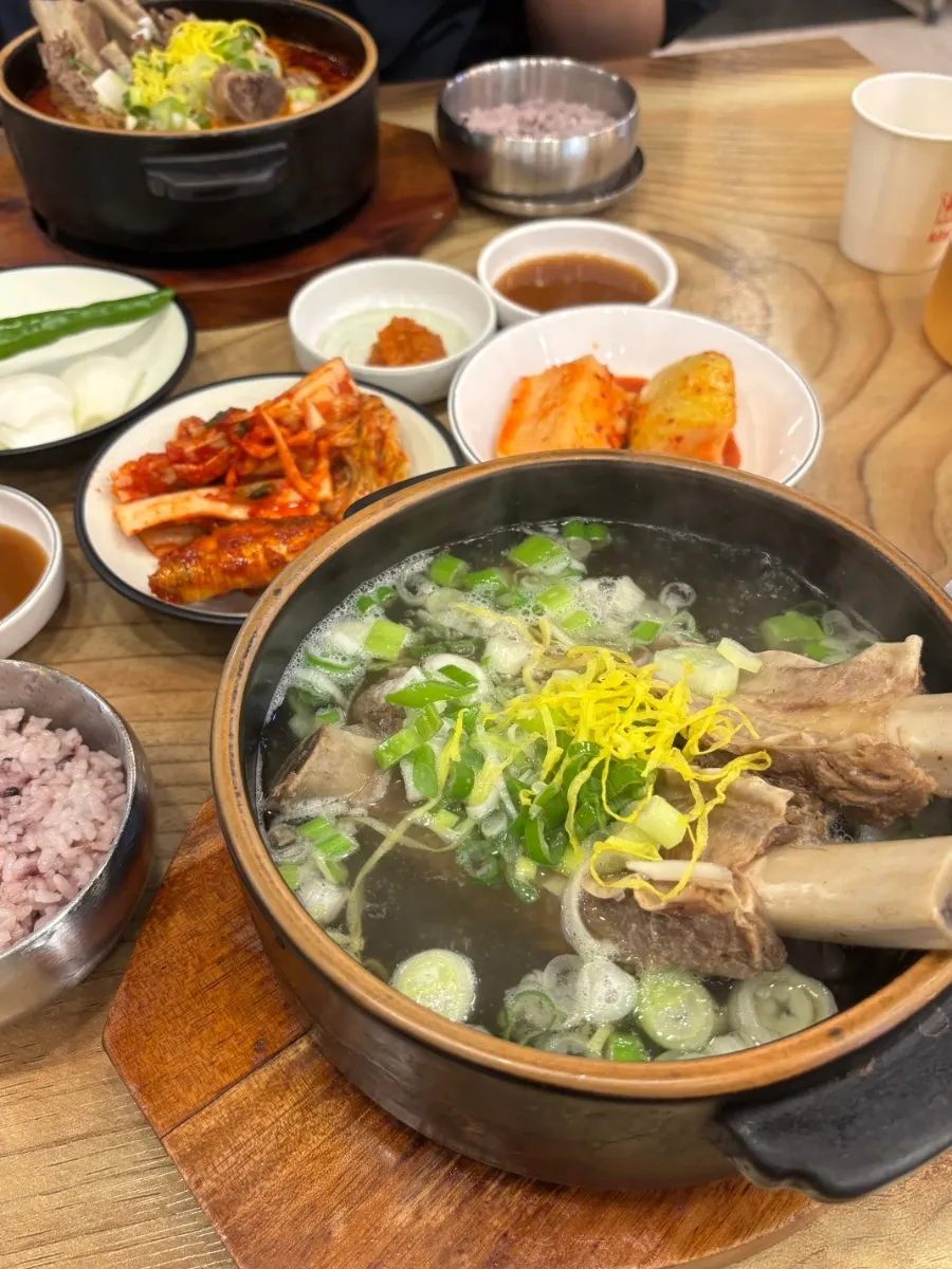 A bowl of mild, clear-broth galbitang